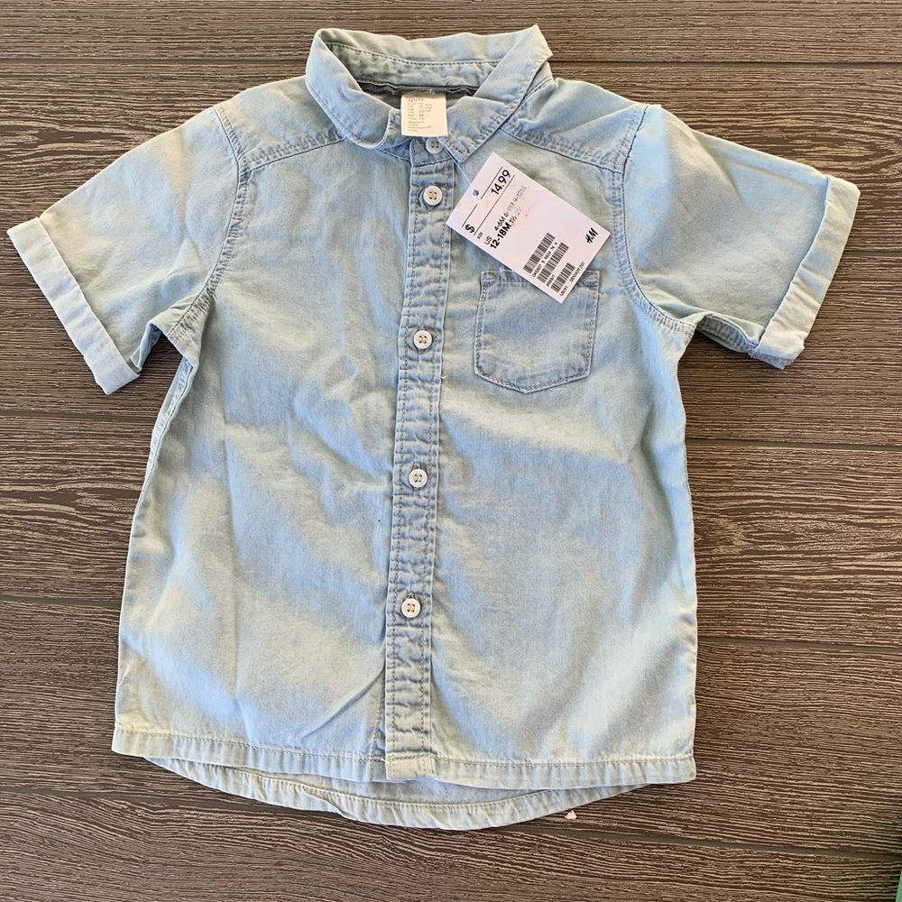 🆕 H&M Toddler Button Down Denim Shirt